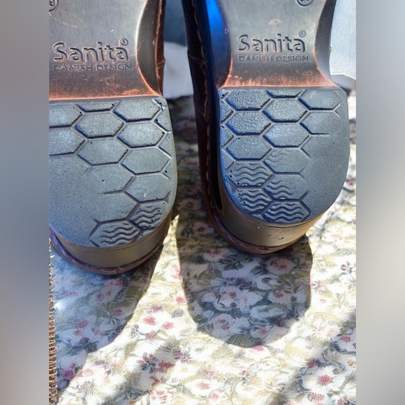 🌟 Sale Sanita Red Leather Clogs Shoes Size 39 - Picture 8 of 14